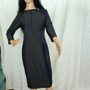 **Elegant Striped Pencil Dress** by Vfshow Vfemage